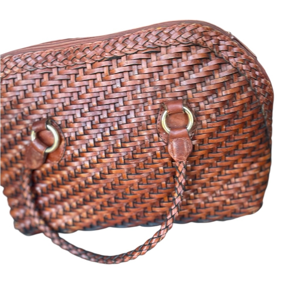 Franco Sarto Rich Brown Woven Shoulder Bag